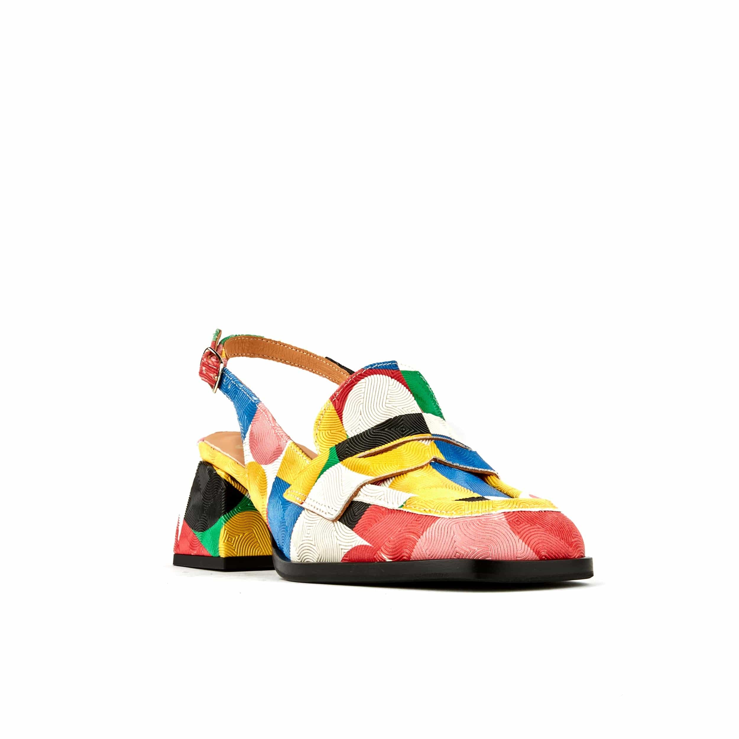 Diana - Groovy - Women's block heel slingback leather pump - Image 3